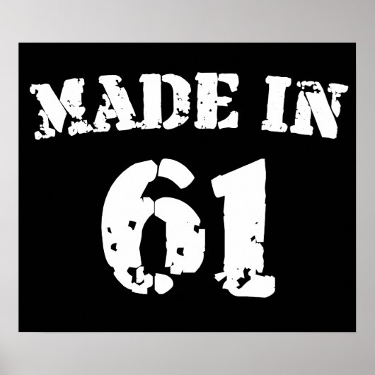 Made in 1961 poster (Voorkant)
