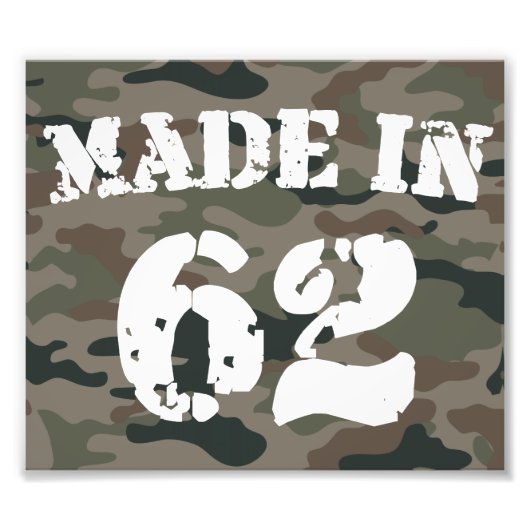 Made in 1962 foto afdruk (Voorkant)