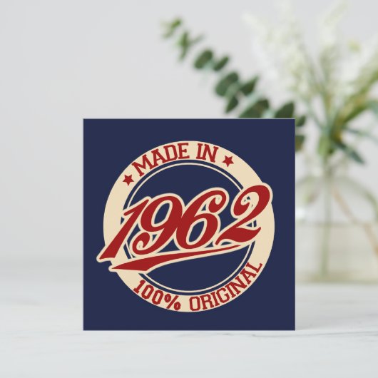 Made in 1962 kaart (Staand voorkant)