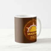 MADE IN 1963 grappig verjaardagscadeau Koffiemok (Voorkant rechts)