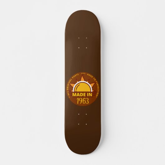MADE IN 1963 grappig verjaardagscadeau Persoonlijk Skateboard (Voorkant)
