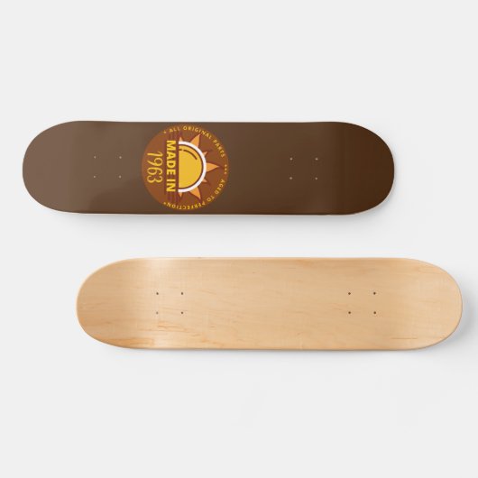 MADE IN 1963 grappig verjaardagscadeau Persoonlijk Skateboard (Horizontaal)