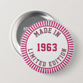 Made in 1963 ronde button 7,6 cm (Voorkant /achterkant)
