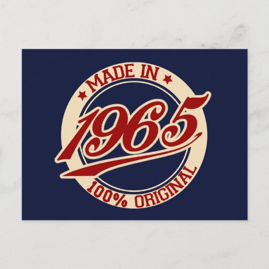 Made in 1965 briefkaart (Voorkant)