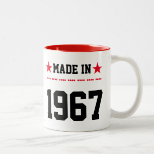Made in 1967 tweekleurige koffiemok