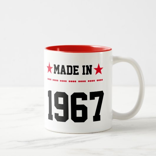 Made in 1967 tweekleurige koffiemok (Rechts)