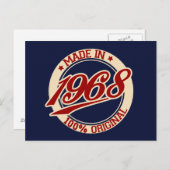 Made in 1968 briefkaart (Voorkant / Achterkant)