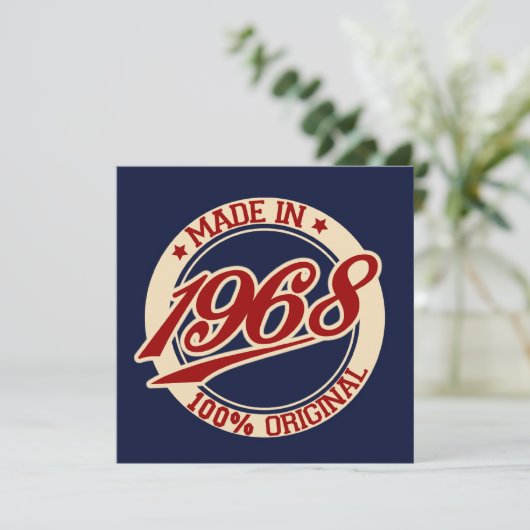 Made in 1968 kaart (Staand voorkant)