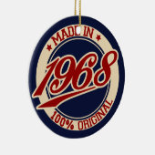 Made in 1968 keramisch ornament (Rechts)