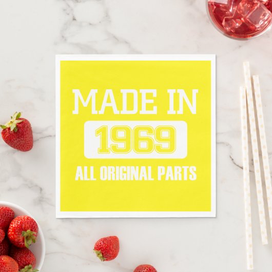 Made In 1969 All Original Parts Napkins Servet (Insitu)