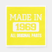 Made In 1969 All Original Parts Napkins Servet (Voorkant)