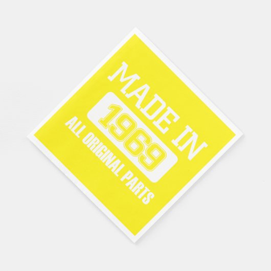 Made In 1969 All Original Parts Napkins Servet (Hoek)
