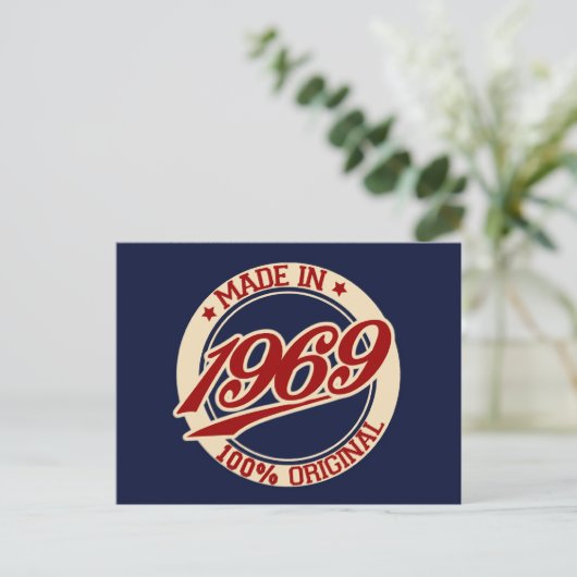 Made in 1969 briefkaart (Staand voorkant)