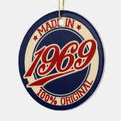 Made in 1969 keramisch ornament (Links)