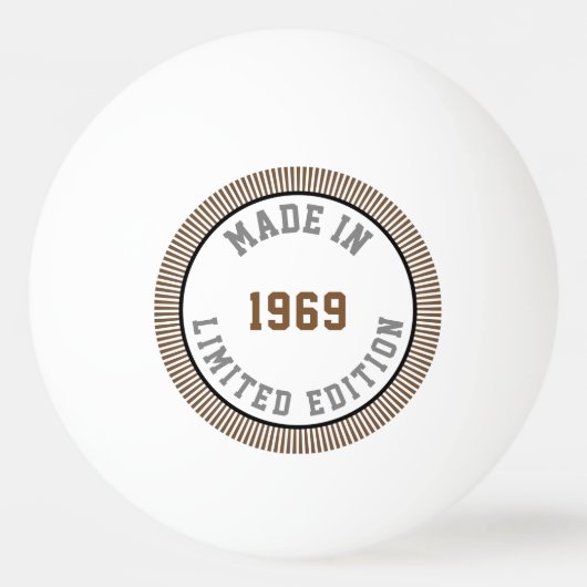 Made in 1969 pingpongbal (Voorkant)