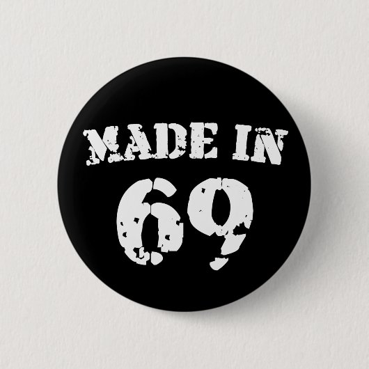 Made in 1969 ronde button 5,7 cm (Voorkant)