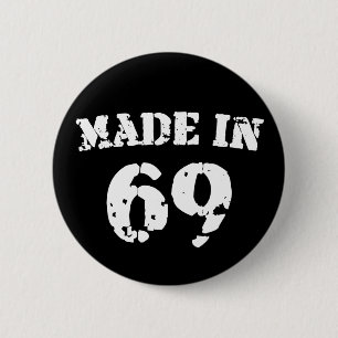 Made in 1969 ronde button 5,7 cm