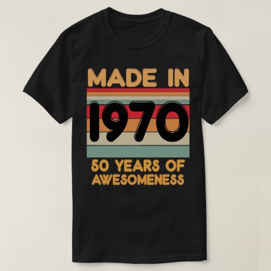 Made in 1970 t-shirt (Design voorkant)