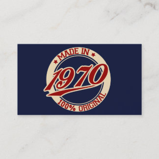 Made in 1970 visitekaartje
