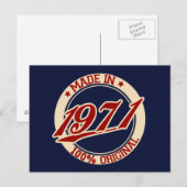 Made in 1971 briefkaart (Voorkant / Achterkant)