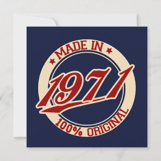 Made in 1971 kaart (Voorkant)