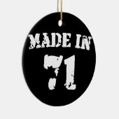 Made in 1971 keramisch ornament (Rechts)