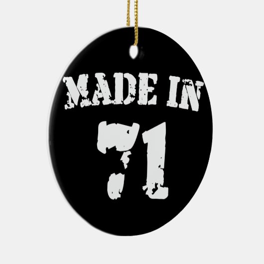 Made in 1971 keramisch ornament (Rechts)