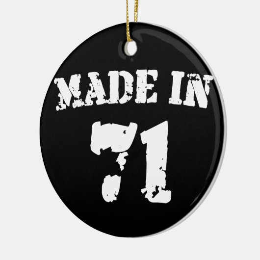 Made in 1971 keramisch ornament (Links)