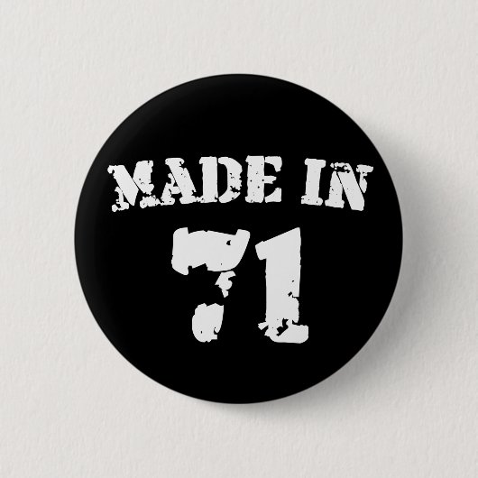 Made in 1971 ronde button 5,7 cm (Voorkant)