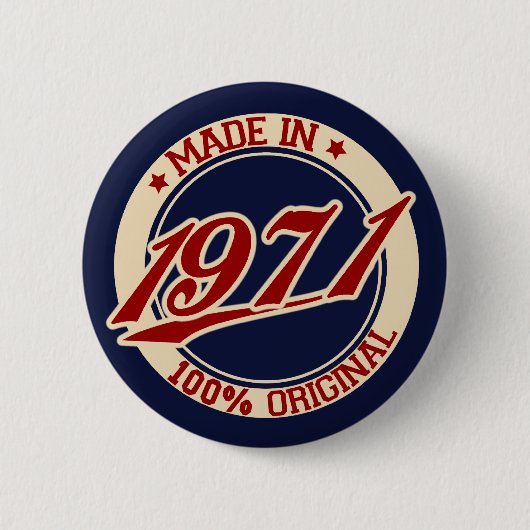 Made in 1971 ronde button 5,7 cm (Voorkant)