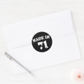 Made in 1971 ronde sticker (Envelop)