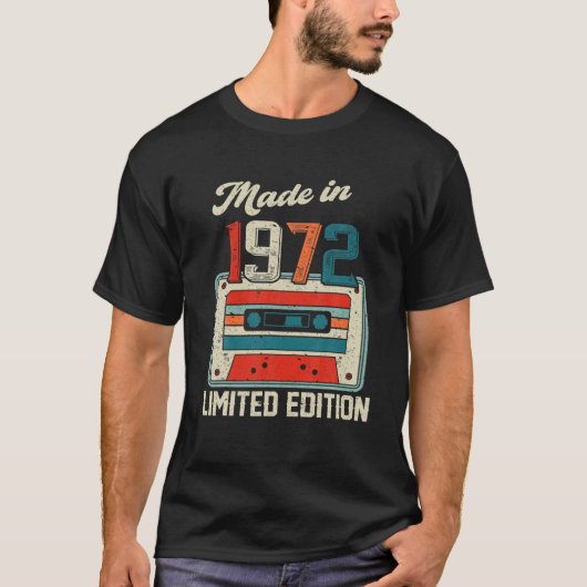 Made In 1972 Cassette Tape 50Th Birthday 50 Year O T-shirt (Voorkant)