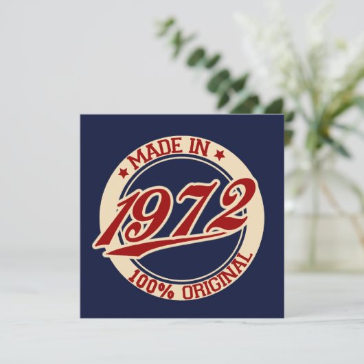 Made in 1972 kaart (Staand voorkant)