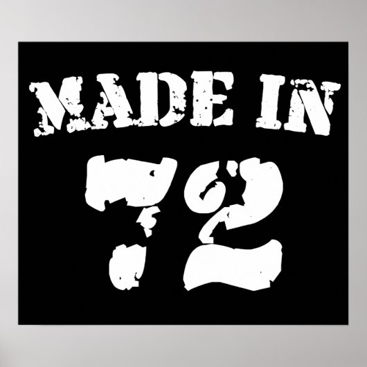 Made in 1972 poster (Voorkant)