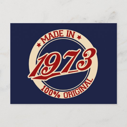 Made in 1973 briefkaart (Voorkant)