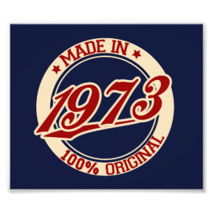Made in 1973 foto afdruk