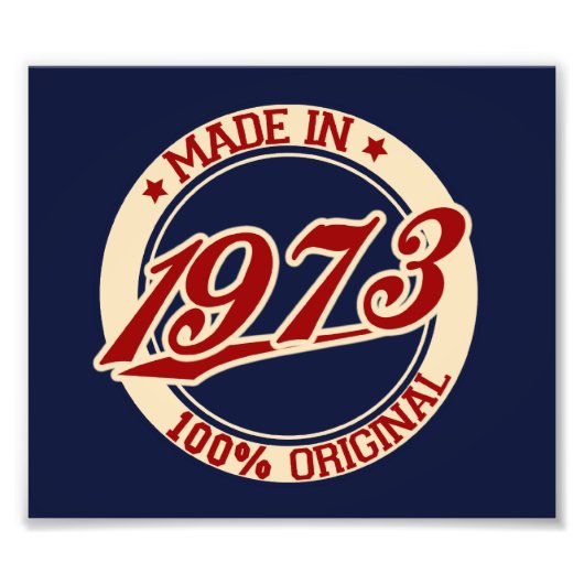 Made in 1973 foto afdruk (Voorkant)