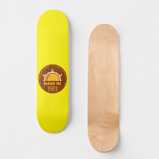 MADE IN 1973 grappig verjaardagscadeau Persoonlijk Skateboard (Voorkant)