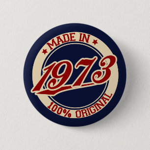 Made in 1973 ronde button 5,7 cm
