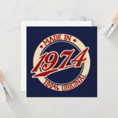 Made in 1974 kaart (Voorkant / Achterkant in situ)