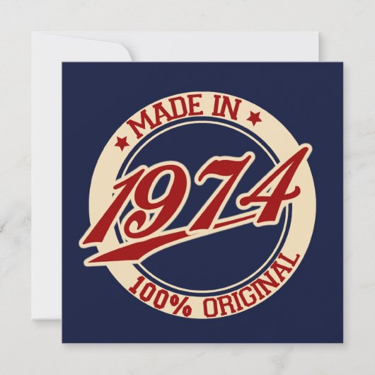 Made in 1974 kaart (Voorkant)