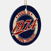 Made in 1974 keramisch ornament (Rechts)