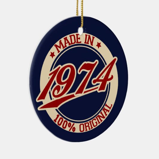 Made in 1974 keramisch ornament (Rechts)