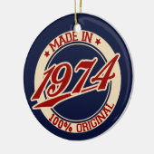 Made in 1974 keramisch ornament (Links)