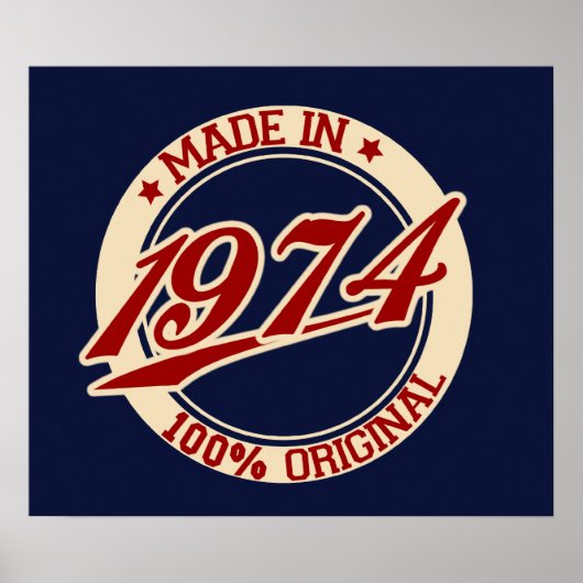 Made In 1974 Poster (Voorkant)