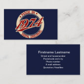 Made in 1974 visitekaartje (Voorkant / Achterkant)