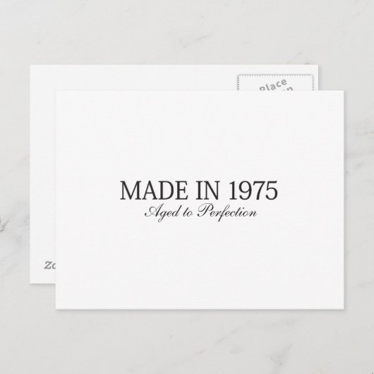 Made in 1975 briefkaart (Voorkant / Achterkant)
