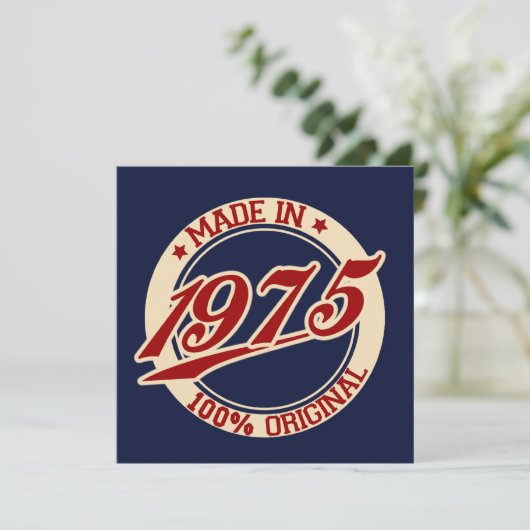 Made in 1975 kaart (Staand voorkant)