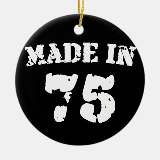 Made in 1975 keramisch ornament (Voorkant)