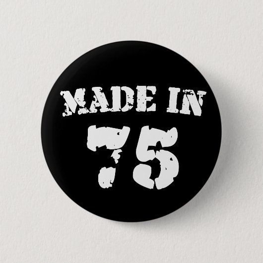 Made in 1975 ronde button 5,7 cm (Voorkant)